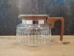 Vintage Proctor Silex 10-CUP Coffee Glass Carafe Pot With Brown Handle Lid. Fixed Price $10.00.