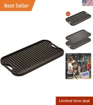 Pro-grid Reversible Grill/griddle Dual-sided Cast Iron Double Bur.... Fixed Price $79.99.