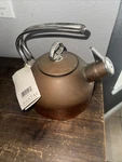Chantal Copper Tea Kettle With Hohner Harmonica Two Tone Whistle, No Box. Fixed Price $95.00.