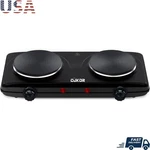 Compact Electric Hot Plate Dual Burner W/ Temperature Control Kitchen Cooking Us. Fixed Price $71.42.