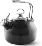 Chantal Classic 1.8 Quart Black Stovetop Kettle With Harmonica Whistle. Fixed Price $59.99.