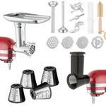 Meat Grinder & Slicer Shredder Attachments For Kitchenaid Stand M, Black. Fixed Price $109.24.