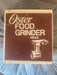 Vintage Oster Food Grinder Head Model 954-01B 8 Piece Original Box. Fixed Price $23.00.