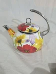 The Pioneer Woman Enamel Tea Kettle Floral Summer Garden Spring Flower Retired. Fixed Price $24.50.