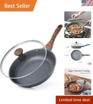 Versatile Nonstick Skillet With Tempered Glass Lid - 12.5 Inch Chef's Pan. Fixed Price $66.99.