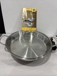 Villaware Stainless Steel Electric Skillet Model 6301P-12. Fixed Price $65.00.