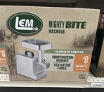 Lem Products 1158 Mighty Bite 500W Brushed Nickel 4.5 Lbs. Capacity Meat Grinder. Fixed Price $200.00.
