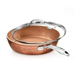 Gotham Steel 12 Hammered Copper Titanium Ultra Nonstick Fry Pan With Lid. Fixed Price $49.99.