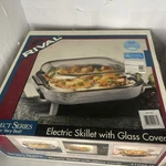 Vintage Rival Electric Skillet W/ Glass Cover 10.5" Square 5102S Teflon. Fixed Price $39.99.