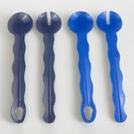 2 Sets Tupperware Impressions Salad Serving Tongs Interlocking 3564 3565 Blue. Fixed Price $14.99.