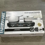 Farberware HP202-D11 1500W Double Burner Electric Cooktop Black. Fixed Price $32.00.