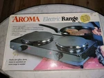 Aroma Double Electric Range (AHP-312) Black Brand New In Box. Fixed Price $48.99.