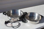 New Era Ultra Tech Multi-cooker 16LP Stainless Steel Electric Skillet Euc. Fixed Price $27.97.