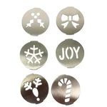 Wilton Christmas Cookie Press Discs 6PC Stainless Plates Holiday No Dispenser. Fixed Price $11.39.