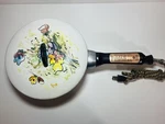 Vintage Electric Skillet W/ Porcelain Floral Lid & Cord Model 26C100 Works. Fixed Price $40.00.