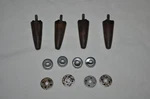 4 Vintage Nesco Fryryte Electric Skillet Replacement Brown Feet + Hardware. Fixed Price $16.49.