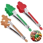 3-PIECE Christmas Silicone Mini Tongs Set, 7-INCH Small Style For Cooki.... Fixed Price $19.43.