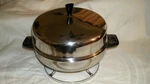 Farberware 12 Inch Buffet Server Electric Fry Pan Model 325-A Stainless. Fixed Price $19.99.