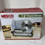 Nesco Stainless Steel 7.5 Food Slicer Adjustable Thickness Silver FS-200 Tested. Fixed Price $79.98.