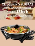 Chefs Elite Cuisine EFS-400 Electric Skillet 13" Aluminum Titanium Temp Control. Fixed Price $47.99.
