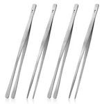 Vaincre 4PCS Kitchen Tongs Tweezers For Cooking, Metal 12", Silver. Fixed Price $15.99.