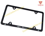 Alfa Romeo White Text & Quadrifoglio Logos 4 Hole Slim Carbon Fiber Plate Frame. Fixed Price $49.99.