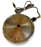 Vintage Mid Century Chrome Electric Hot Plate Coffee Tea Kettle Warmer Round. Fixed Price $83.55.