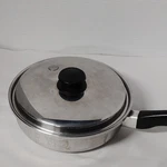 Saladmaster 18-8 Tri-clad Stainless Steel 9 Inch Skillet Fry Pan With Vapo Lid. Fixed Price $32.99.