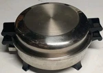 Regal Ware Society 12" Electric Skillet Stainless Steel 7253 W/lid Tested Works. Fixed Price $42.00.