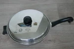 Saladmaster 10 Inch Skillet Pan Made Usa W/ Vapo Lid 18-8 Tri Clad Steel. Fixed Price $50.00.