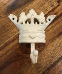 Crown Off White Cast Iron Towel Holder Wall Hook Cost Hanger Country Shabby Chic. Fixed Price $9.02.