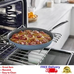 14" Extra Large Fry Pan Ceramic Nonstick Hard Anodized Skillet Cookware New. Fixed Price $63.99.
