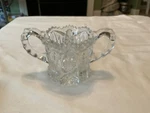 Vintage Imperial Crystal Sugar Bowl With Ornate Handles & Cut Patterns. Fixed Price $12.00.