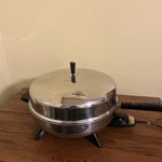 Vintage Farberware 12" Skillet Electric Fry Pan Dome Lid Stainless 310-A Working. Fixed Price $29.99.