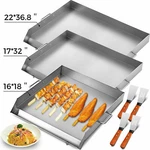 16"X18"/32"X17"/36"X22" Stainless Steel Griddle Flat Top Grill Stove. Fixed Price $79.99.