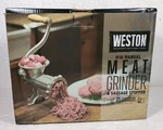 Weston #10 Meat Grinder Sausage Stuffer Manual Hand Crank 3" X 4" Hopper Opening. Fixed Price $54.99.