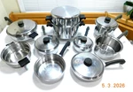 15 Pc Saladmaster 18-8 Tri Clad Stainless Steel Waterless Cookware Heavy Use. Fixed Price $599.95.