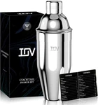 24 Oz Cocktail Shaker Stainless Steel Drink Mixer With Built-in Strainer Guide. Fixed Price $27.88.