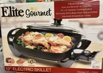 Elite Gourmet By Maxi-matic 12" Electric Skillet Model EG-1220G 5QT Black. Fixed Price $27.00.