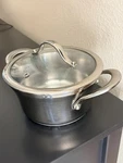 Berghoff Stainless 18/10, Copper Clad Base, Edelstahl, Pot And Lid, 1.5 Qt, Rare. Fixed Price $35.00.