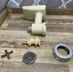 Oster Regency Food Grinder Head No. 954-16A W/attachments Almond Euc. Fixed Price $18.99.
