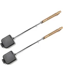 Hawok Cast Iron Square Pie With Stainless Steel Wooden Handle Set Of 2. Fixed Price $25.10.