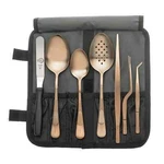 Mercer Culinary M35156RG 8-PIECE Plating Spoon Set W/ Heavy Duty Storage Roll. Fixed Price $125.36.