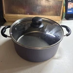 Tramontina Blue Non-stick 4-QUART Glass Lid Covered Stock Pot-nwt. Fixed Price $49.99.