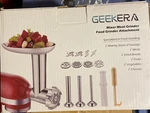 Geekera Mixer Meat Grinder Food Attachment. Fixed Price $39.00.