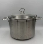 Chantal Stainless Steel Induction 8 Qt Stock Pot With Glass Lid SLIN33-240. Fixed Price $97.99.