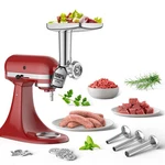 Stainless Steel Meat Grinder Attachment For Kitchenaid 5.3*8.5*6.2IN, Silver. Fixed Price $135.66.