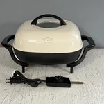 Vtg Rival Electric Skillet Non-stick Surface & Vented Glass Lid Model S12P. Fixed Price $26.00.