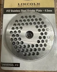 #12 4.5MM Meat Grinder Stainless Steel Sausage Grinding Disc Plate. Fixed Price $15.00.