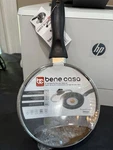 Bene Casa Frying Pan Glass Lid 6" Black Nonstick Aluminum, Superb New. Fixed Price $19.95.